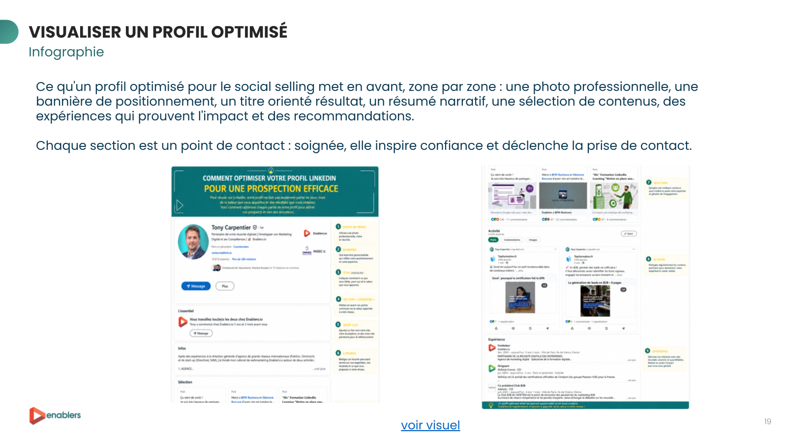 Exemple de profil LinkedIn optimisé pour le social selling B2B